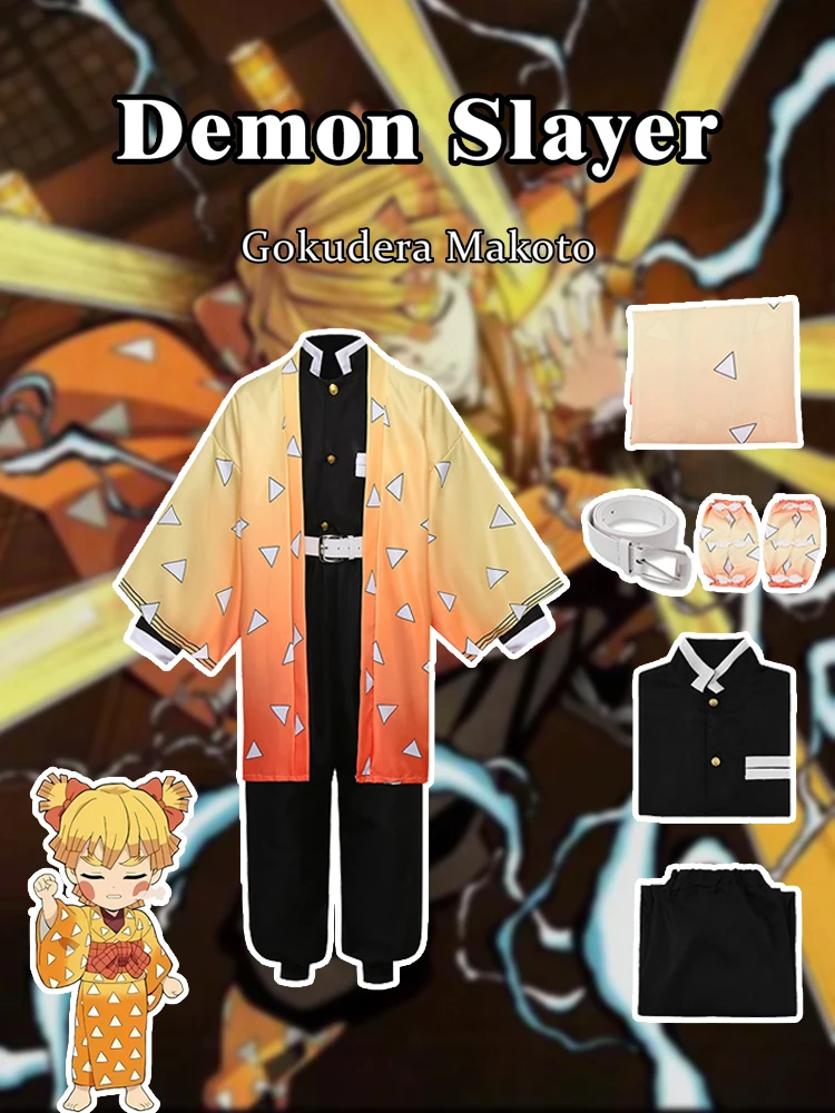 Набор для косплея Demon Slayer: Tanjiro Nezuko Zenitsu Inosuke Hashira & Demons, костюм, парик, 9 шт., полная коллекция для конвенции
