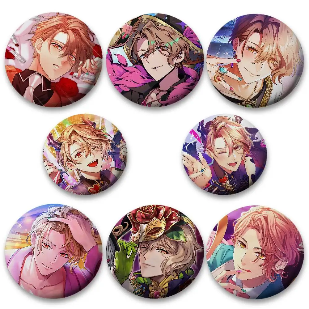 Cartoon O-Obey Me Asmodeus Anime For Clothes Anime Enamel Pin Cute Things Cartoon Cosplay Badges On Backpack Brooch Art Gifts