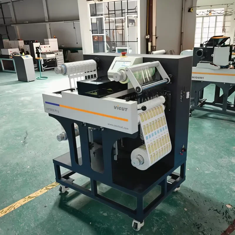 AP01 VR30X Pro Roll to Roll Digital Label Die Cutting Machine for Upgraded Model Roll Label Finisher with Cold Laminate and