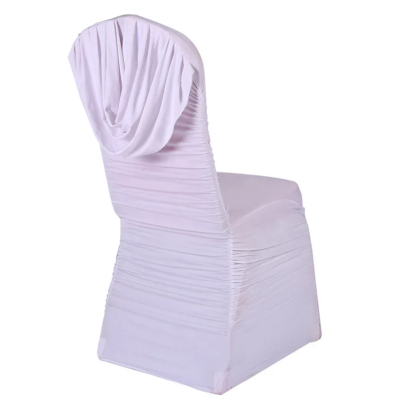 100PCS/Lot Creased Spandex Chair Covers With Ties Party Wedding Banquet Chair cover Hotel Home Decoration