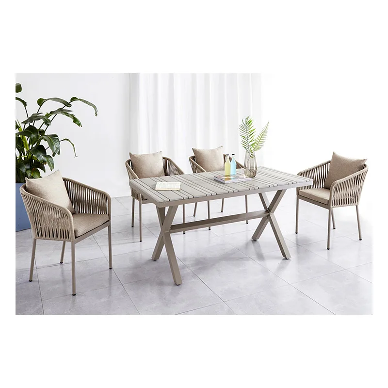 

Nordic outdoor combination open-air outdoor garden villa leisure plastic wood balcony furniture