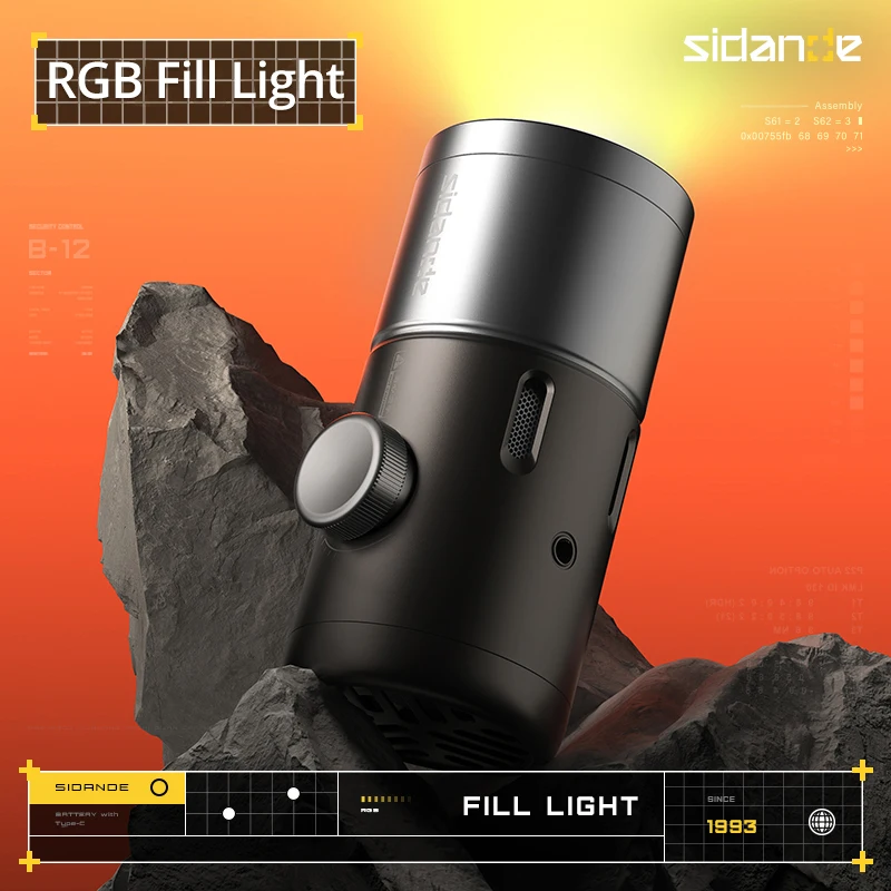 

SIDANDE Sun Lamp RGB Full Color Photography Lamp 30W/40W 2500-6500K Fill Light for Live Broadcast Type C Fast Charging Lamp