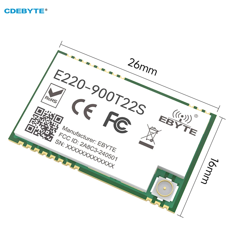 LLCC68 LoRa Module CDEBYTE E220-900T22S 873.125MHz 22dBm Long Range IPEX/Stamp Hole UART WOR Wireless Transmitter Receiver