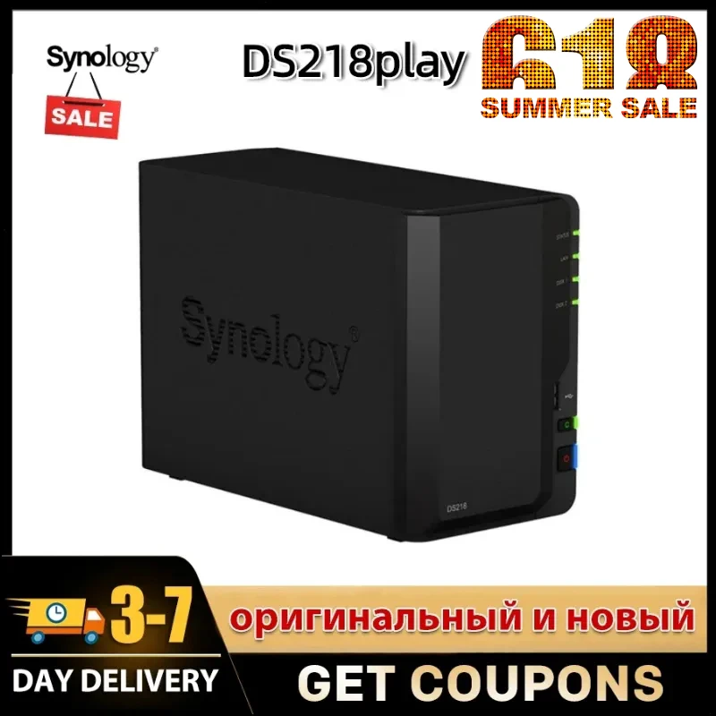 Synology DS218 Nas DS218play DS223 2 bays Disk Station Nas Server DSM UI Desktop Network Storage Cloud Storage