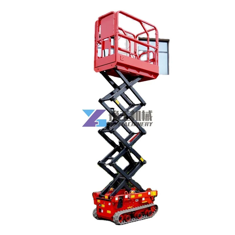 Vertical Aerial Work Platform 320kg Capacity Lift Outdoor Rough Terrain Lifting Platform