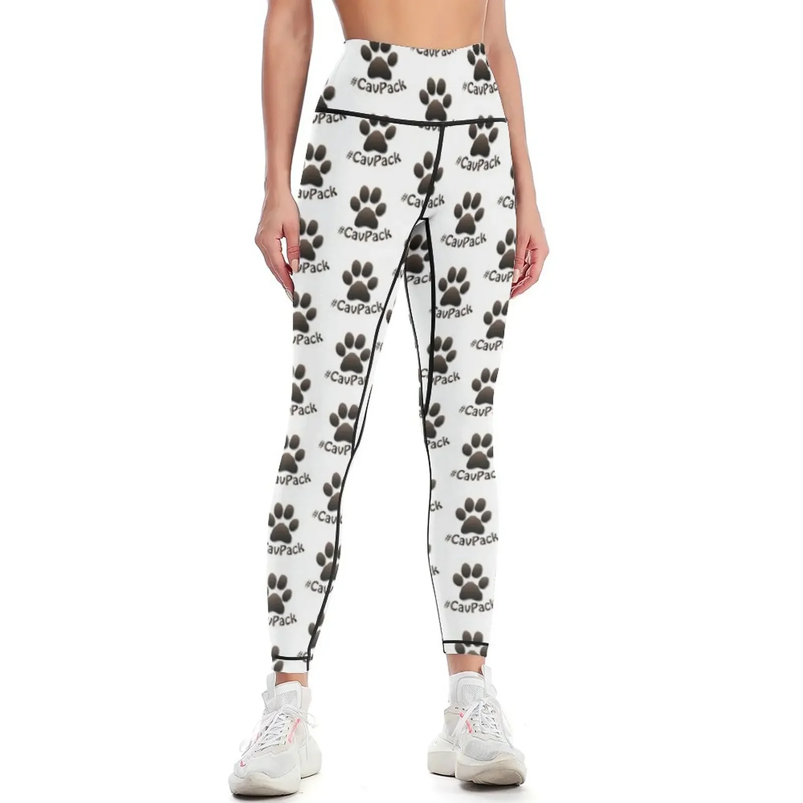 CavPack Brown Paw Leggings Women sports gym wear Golf wear fitness set gym Womens Leggings