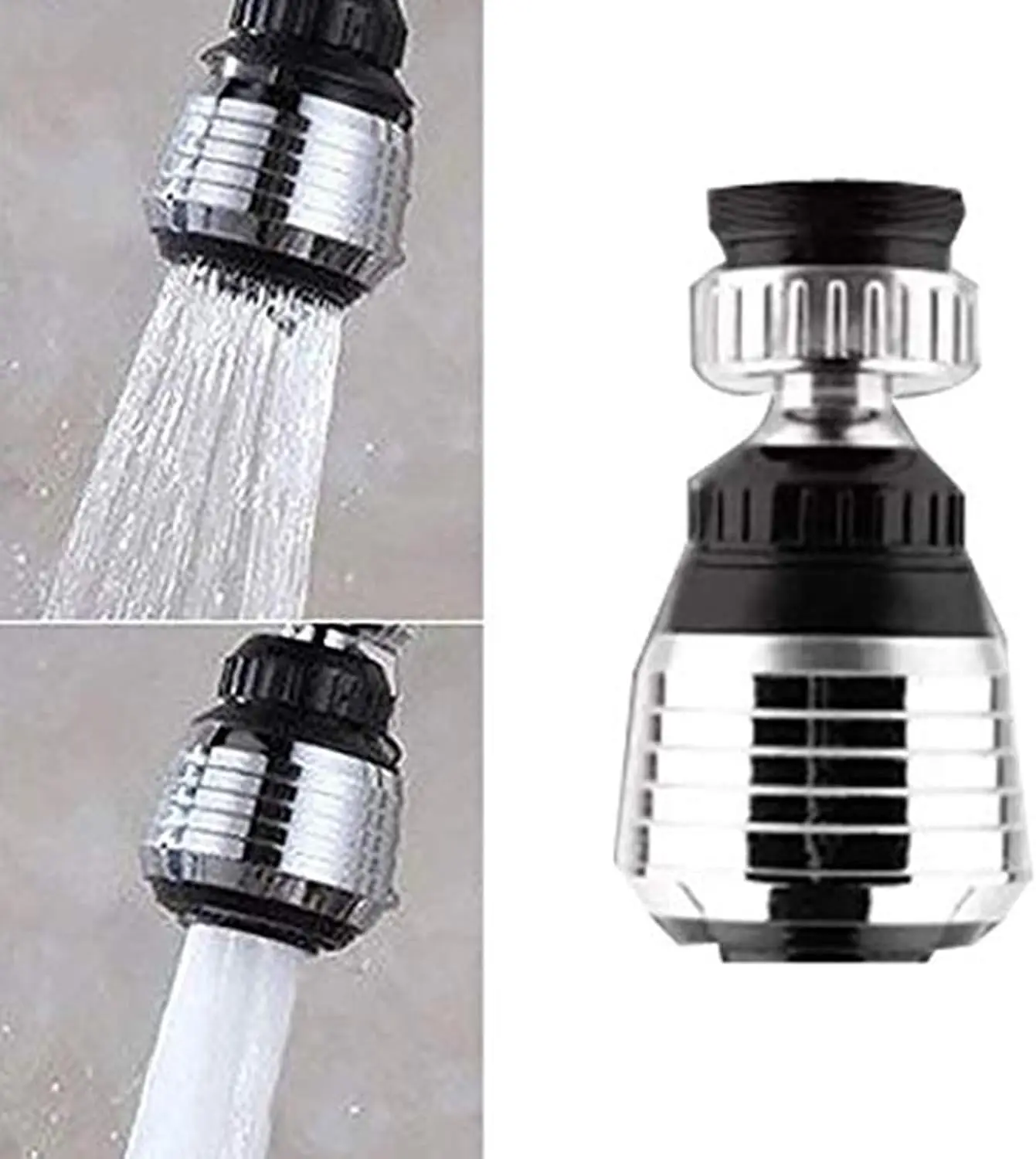 

360° Rotatable Water-Saving Faucet Aerator with Dual Spray, Fits M22/M24 Kitchen and Utility Sinks