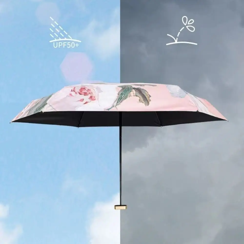 Mini Sun Umbrella Anti UV Portable 6-Folding Parasol Creative Multi-purpose Pocket Sunshade Umbrella Outdoor
