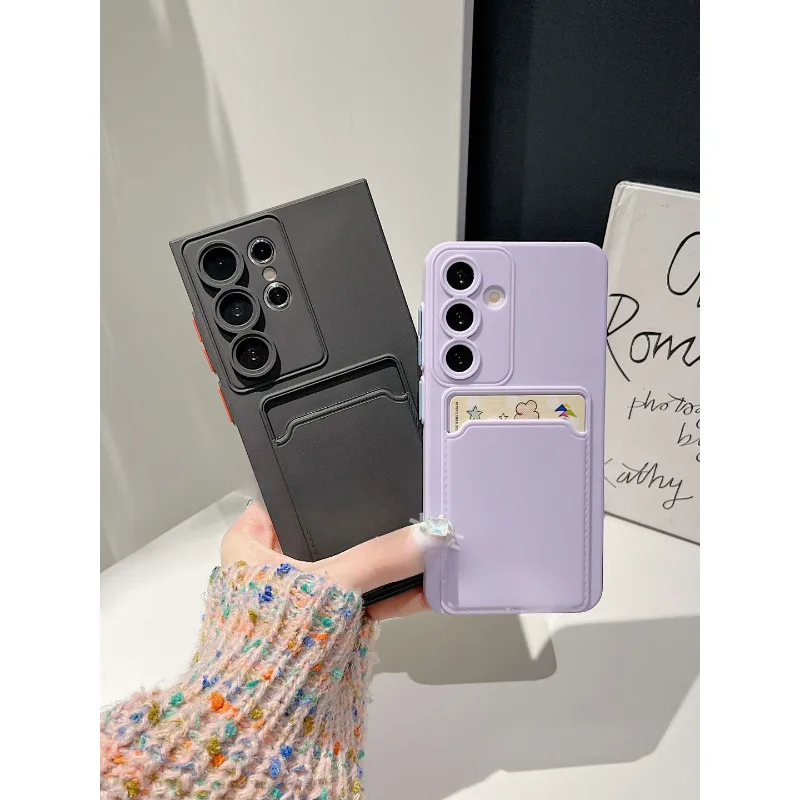 فتحة للبطاقات حقيبة حامل جراب هاتف لسامسونج غالاكسي S26 S26 + S26 زائد S26 الترا 5G سليم محفظة من البولي يوريثان لينة غطاء مقاوم للصدمات