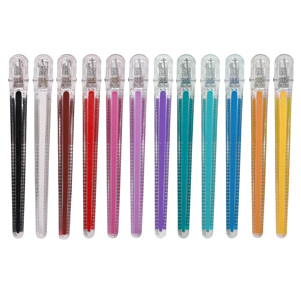 12pcs Salon Hairdressing Clips Professional  Hairdresser Hair Cutting  Layered Hairpins Barbershop Home Styling Tools Supplies