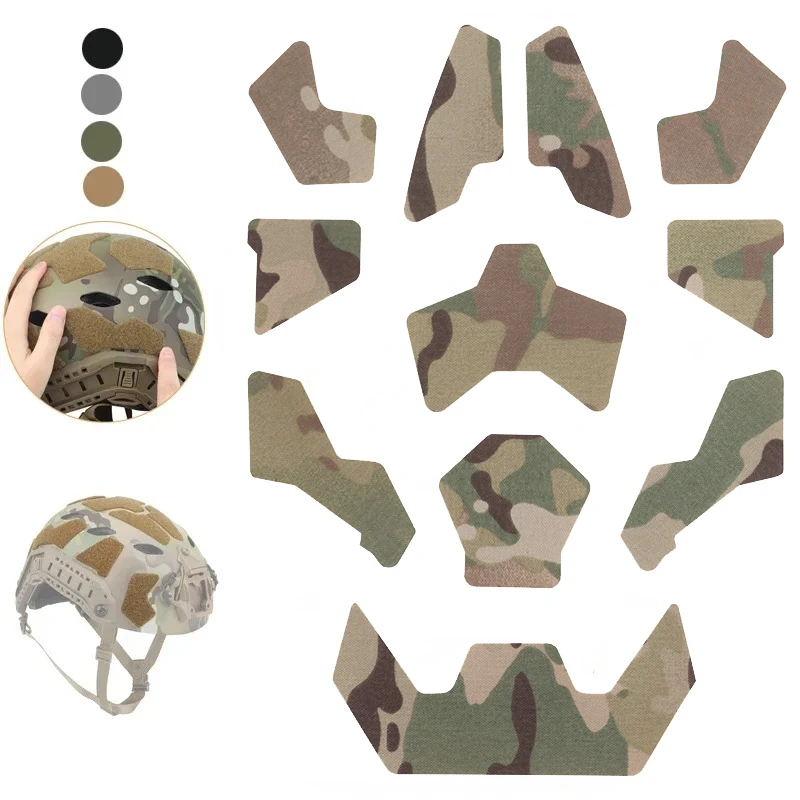 

Tactical 11pcs FAST Helmet Patches Hook and Loop Fastener Accessories for FAST SF High-Cut tactical helmets equipment