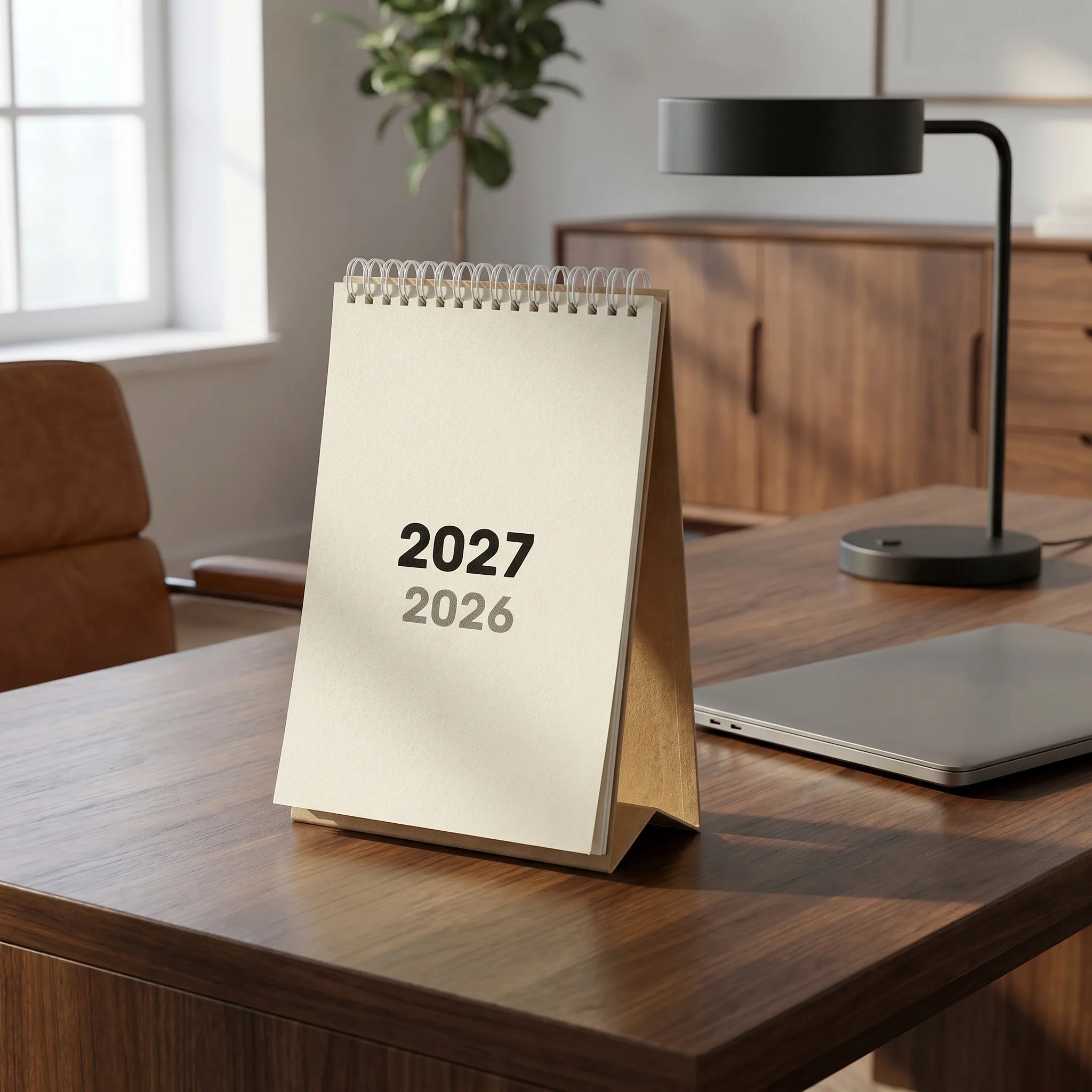 Настольный мини-календарь-планер на 2027 год, спиральный, складной, ежемесячный планировщик, блокнот для заметок для офиса и дома, настольный календарь.