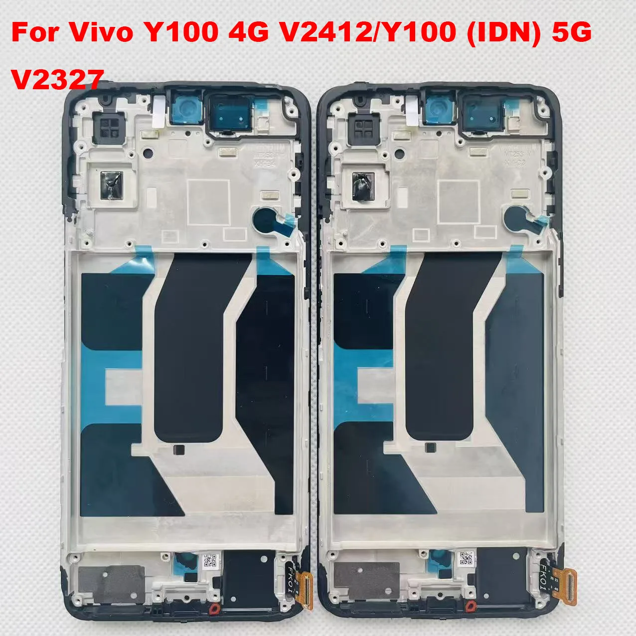 Pantalla LCD AMOLED Original de 6.67" para Vivo Y100 4G V2412/Y100 (IDN) 5G V2327, Pantalla Táctil con Marco para Vivo Y100 (China) V2313A