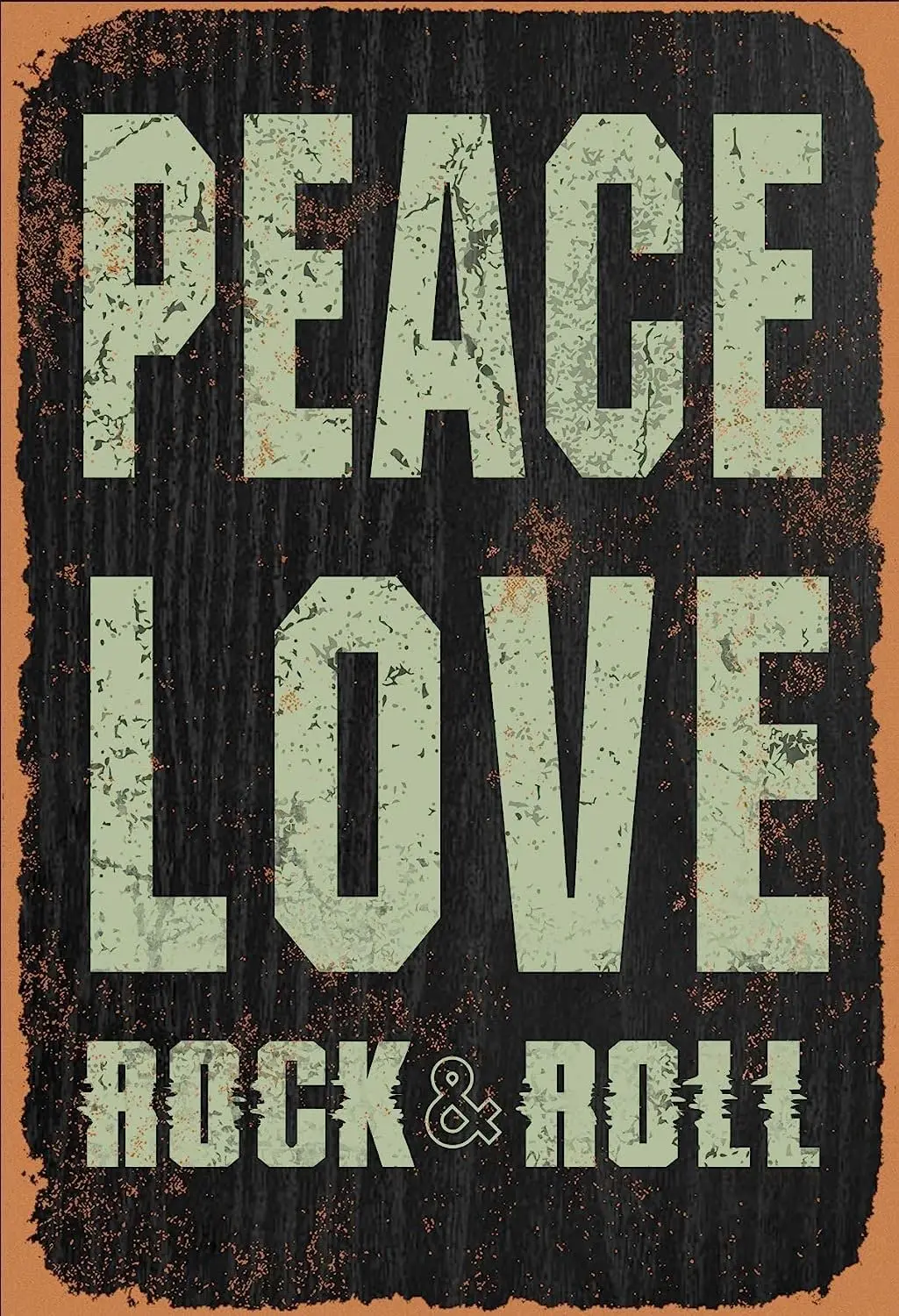 Винтажный жестяной знак декор мир любовь рок рулон смешной Ретро алюминиевый знак для дома кухни офиса сада декор 8 × 12 дюймов