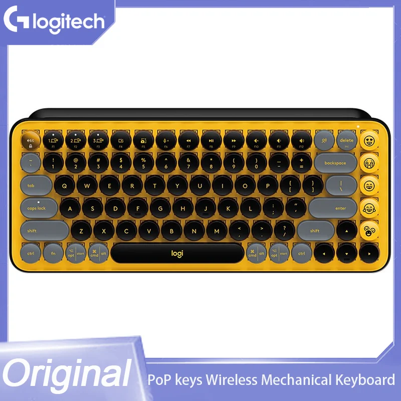 Oryginalna Logitech Pop klawisze bezprzewodowa przenośna klawiatura mechaniczna POP mysz Bluetooth 87keys zestaw mysz i klawiatura dla Ipad Office