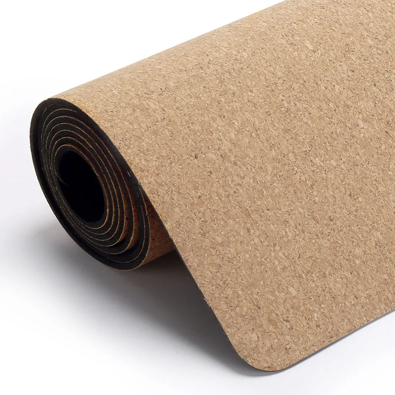 โรงงานขายตรงนิเวศวิทยา Cork ฟิตเนสเสื่อโยคะคุณภาพสูงลื่น TPE เสื่อโยคะ