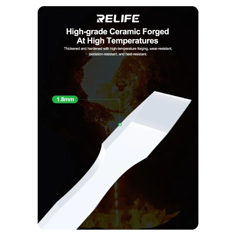 RELIFE TK1 Anti-static Ceramics Soldering Paste Scraper for Phone BGA Chip Repair Smear Tin Planting Non Magnetic Scraper