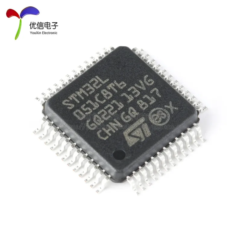 Free shipping  STM32L051C8T6 LQFP-48 ARM Cortex-M0 32MCU   10PCS