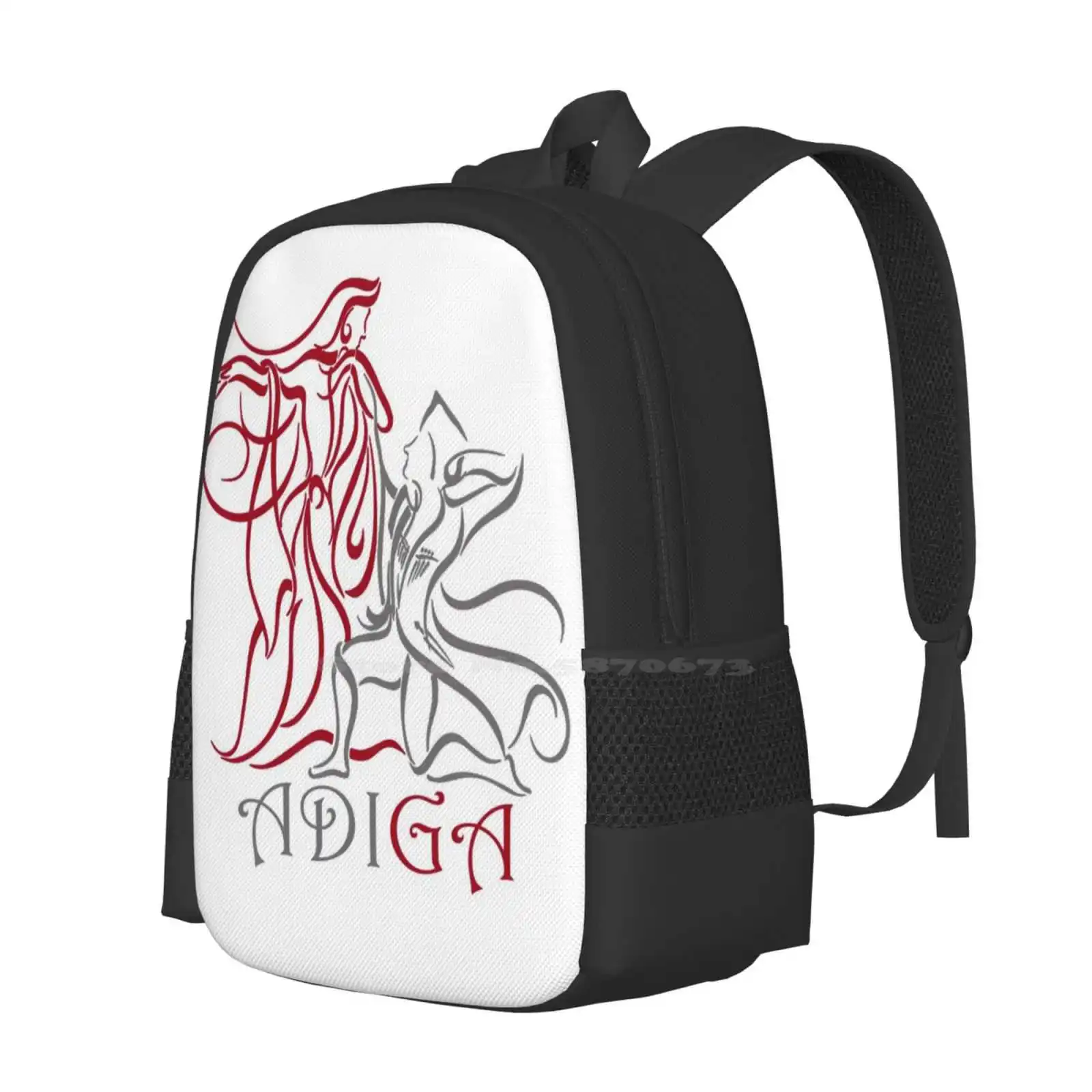 Adiga Dancers Hot Sale Backpack Fashion Bags Adigha Adygea Circassian Kavkaz Adiga Flag Maykop Dancing Turkey ?Erkesler