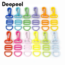 5/10Sets 20/25mm Plastic Hook Buckle Tri-Glide Slider Adjust Clasp D Ring for Bag Strap Webbing Connect Buckles DIY Accessories