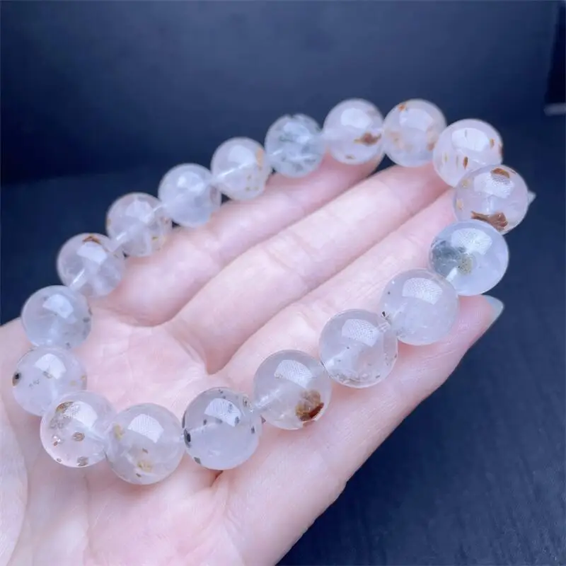 10MM Natural Osmanthus Tourmaline Quartz Bracelet Handmade Round Beads Bracelets Energy Yoga Bracelet Men Women Jewelry 1pcs