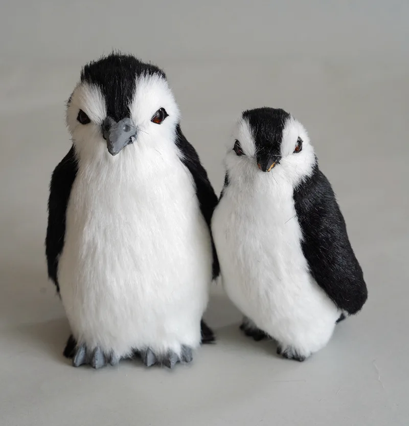 Simulation Penguin Model Plastic&furs Penguin Home Desk Decoration Living Room Ornament Toy Gift d0477