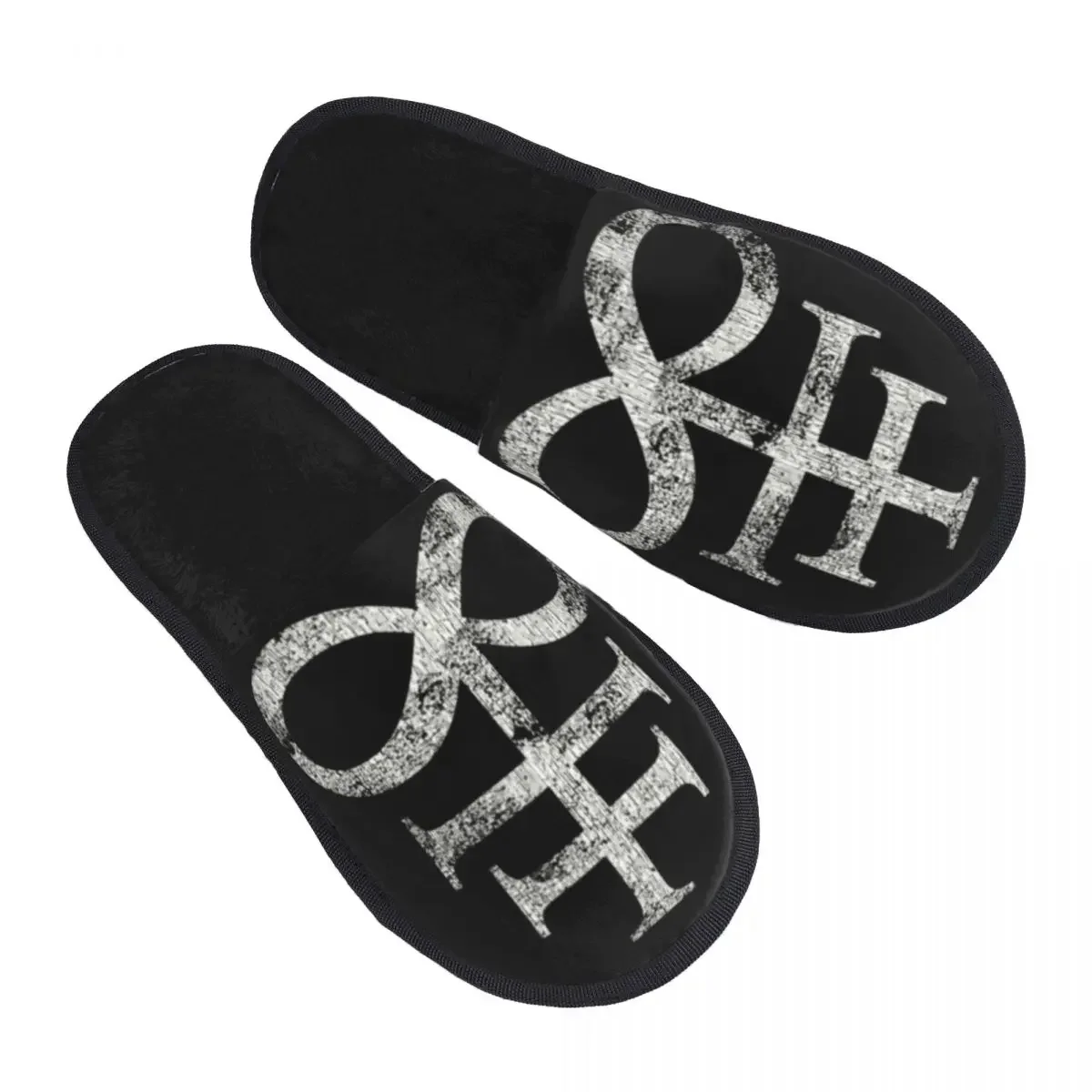 Memory Foam Slippers Women Comfy Warm Sigil Of Baphomet House Slippers