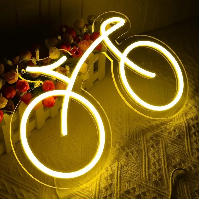 دراجة النيون الرياضة الدراجة النيون لمحبي الدراجات ، أضواء النيون LED لصالة الألعاب الرياضية ، غرفة المراهقين ، رجل الكهف ، غرفة نوم ، بار ، نادي الصالة الرياضية جدار ديكور #2