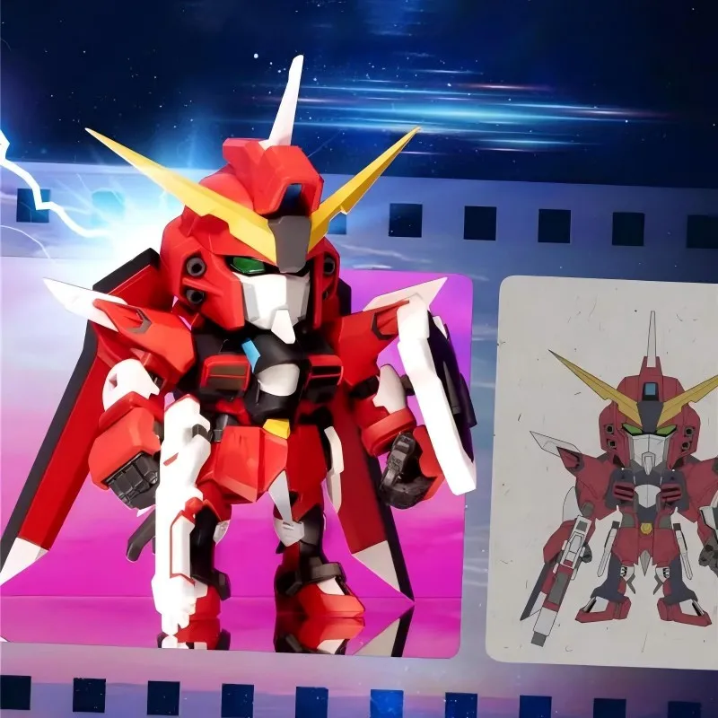 

Original Gundam Blind Box Freedom & Justice Mystery Box Qmsv Mini Gundam Seed Freedom Room Ornament Boy Toy Kids Birthday Gifts