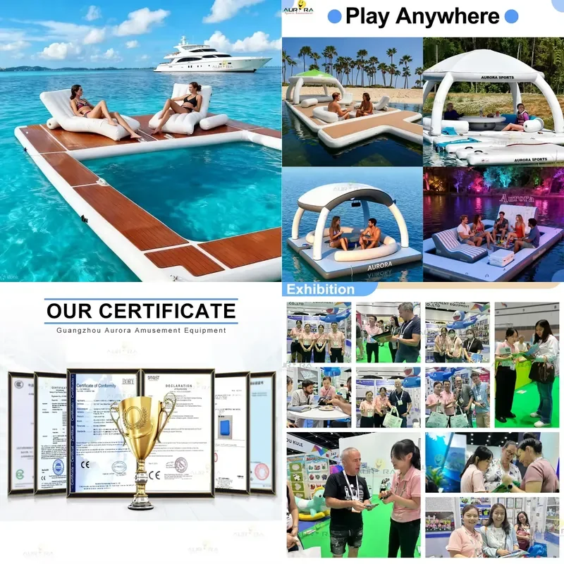 Yacht Water PVC Floating Platform Swimming Inflatable Float Board Leisure Time Water Floating Island