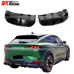 Glossy Black FRP Rear Bumper Splitter Diffuser BodyKit Fits For Ford Mustang Mach-E 2021-2023   Decorative Protective