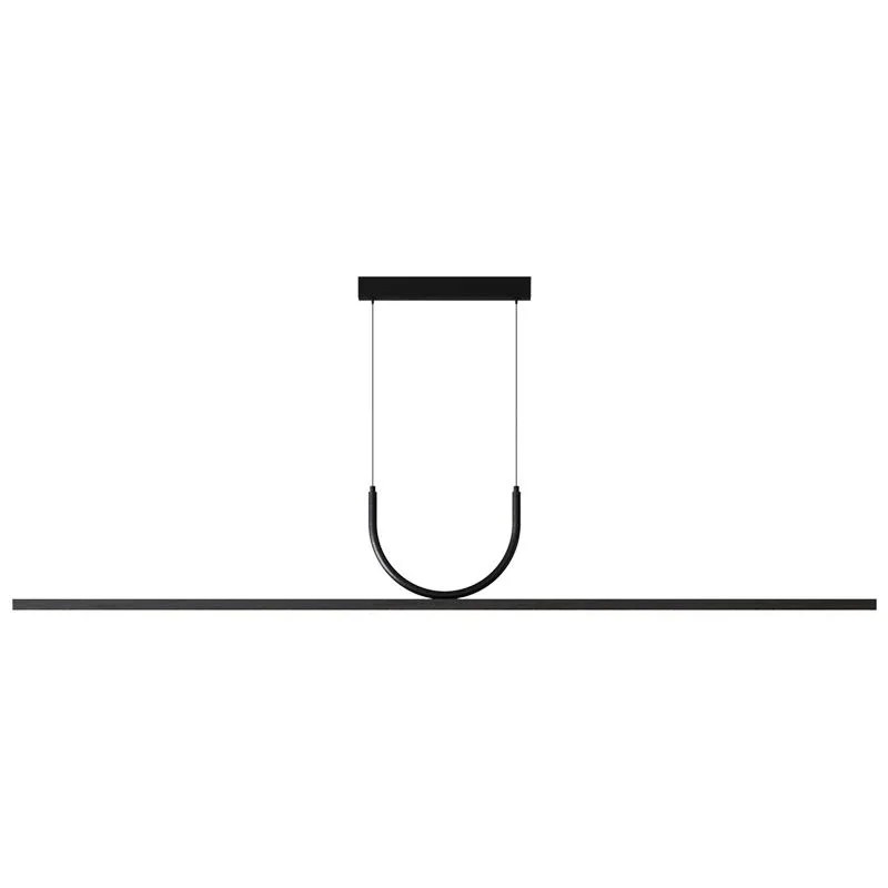 Modern Simple LED Ceiling Chandelier for Table Dining Room Kitchen Island Black Pendant Lamp Home Decor Hanging Lighting Fixture