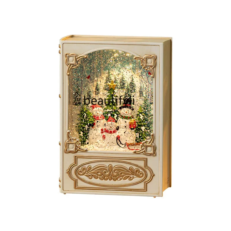 Christmas, gifts, books, night lights, old people, music boxes, decorations, music boxes, crystal balls