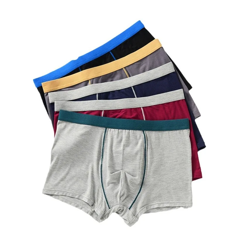 Mens Boxers Modal Soft High Elastic Large Size Underwear Men Breathable Sexy Trendy Boxershorts Mentrual Panties