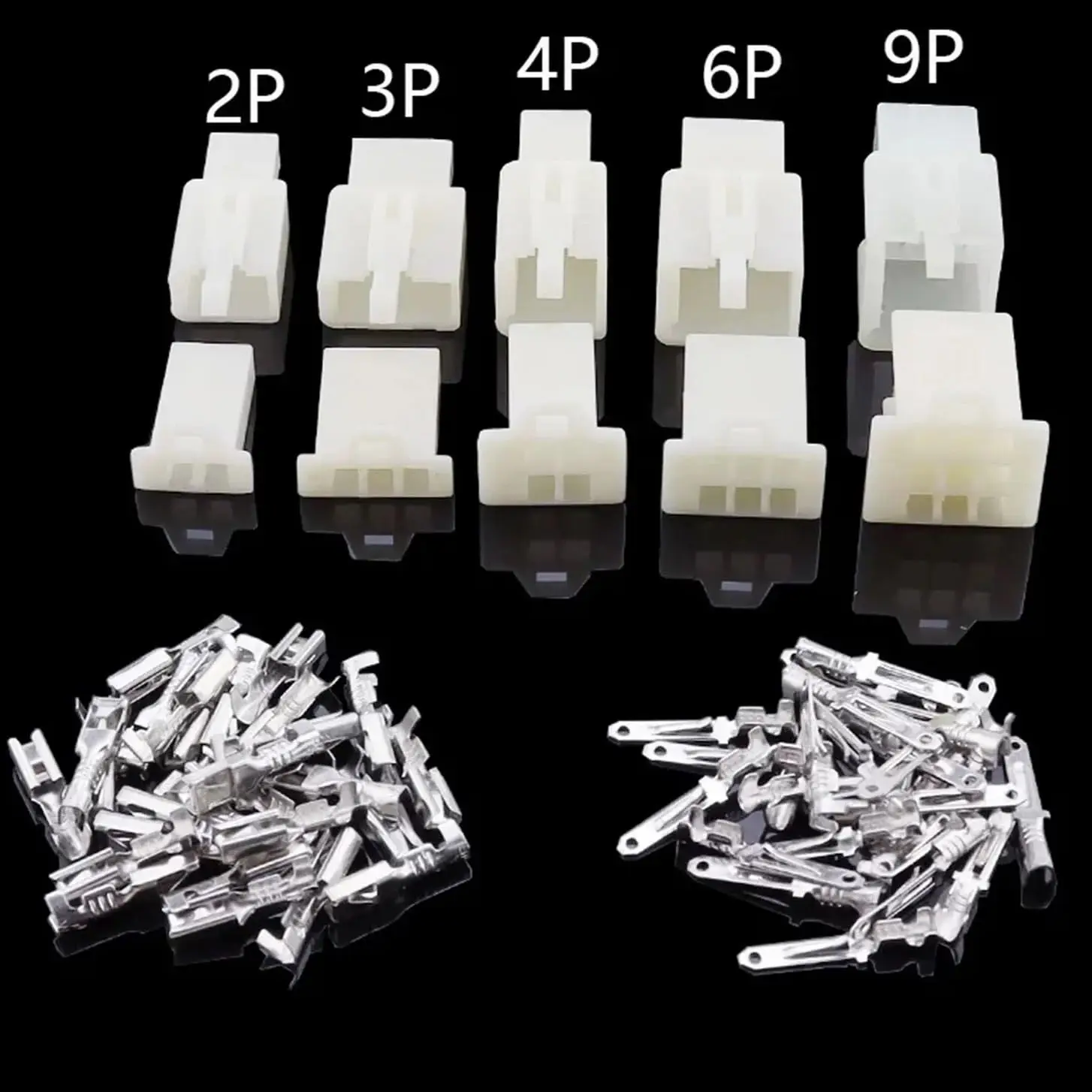 10 ensemble/lot 2.8mm 2/3/4/6/9 broches automobile 2.8 connecteur de fil électrique mâle femelle câble terminal prise Kits moto ebike voiture