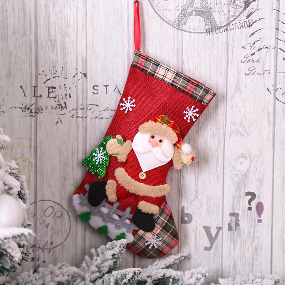 

Charming Christmas Decorations Seasonal Decor 3D Doll Design 30 20CM Christmas Stockings Elegant Style Festive Vibe