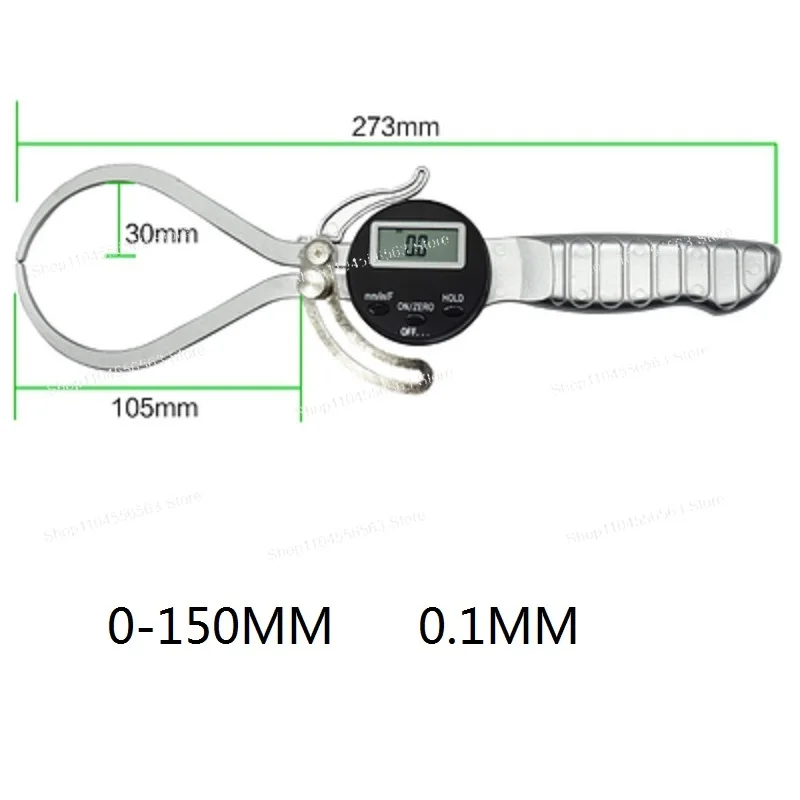 0-237mm Digital Caliper with Handle - Thickness Gauge for Steel Pipe & Lens Wall Measurement