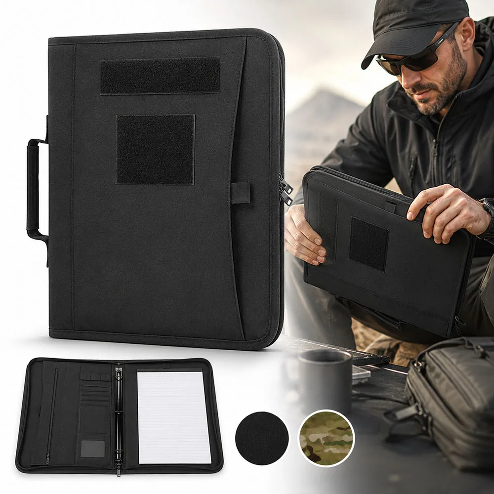 tactical-a4-ring-binder-portfolio-zippered-notebook-cover-with-handle-card-slots-document-organizer-for-outdoor-office-edc-use