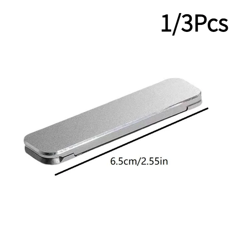 1/3Pcs Mini Invisible Foldable Mobile Phone Stand Aluminum Alloy Desktop Mount Material Holder Adjustable Angle For Cellphone. - view 2