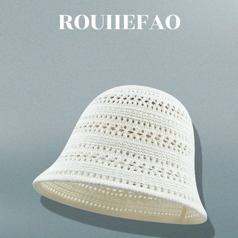 1pc Summer Hollow Knitted Sun Protection For Women's,Outdoor Casual Versatile Sunshad Panama Hat Versatile Small Fresh Beach Cap