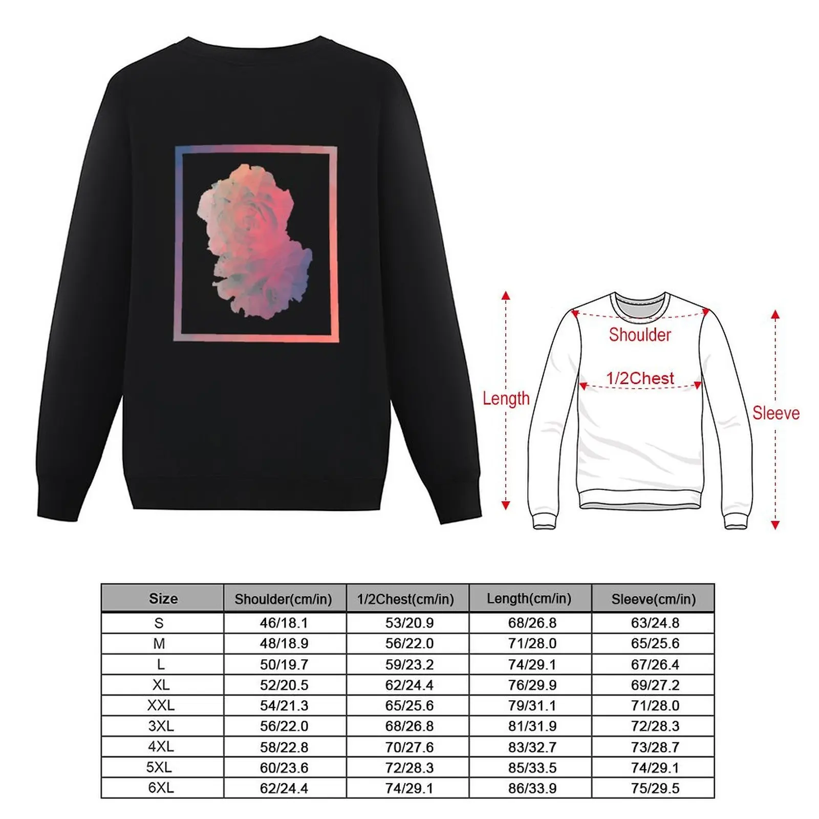 Geometric Pink & Blue Roses Design Pullover tracksuit men's sweat-shirt set men clothes sweatshirts for men