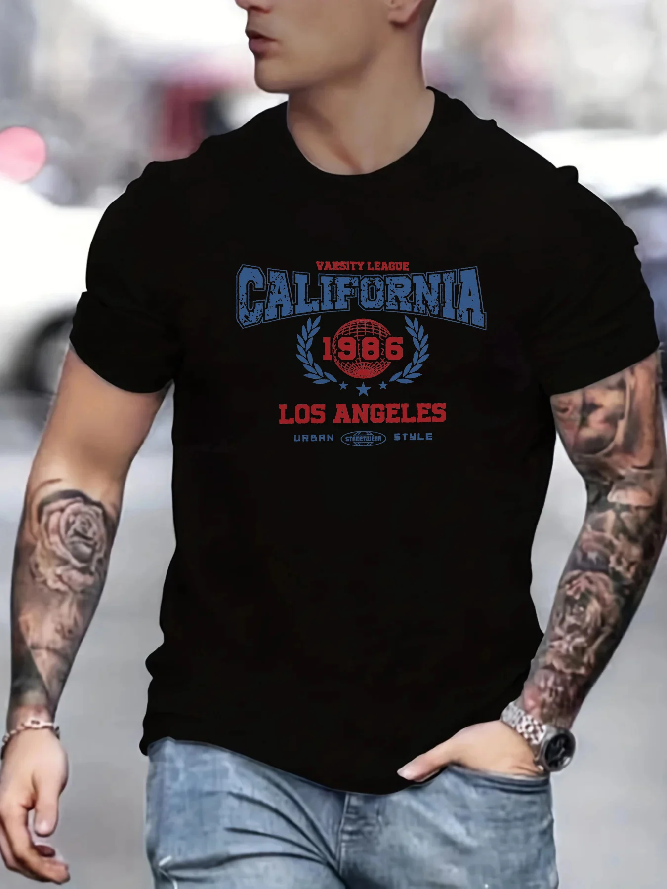 Men's Summer 100% Pure Cotton Fashionable Casual Loose Retro