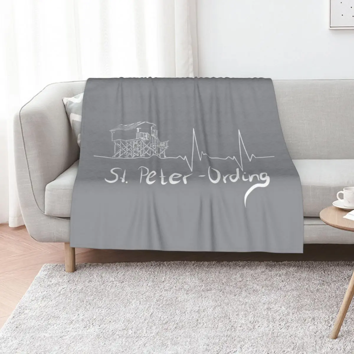 Pulse trace Pfahlbau Sankt Peter-Ording Throw Blanket Thermal Summer Extra Large Throw for winter Bed Blankets