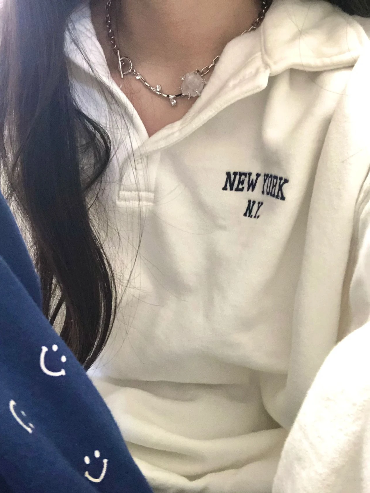 

Женская толстовка с вышивкой и свободным воротником New York Sle Brandy Girl, официальный сайт, женский топ с хлопковым внутренним слоем