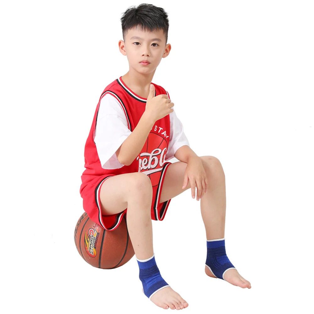 1Pair Children Ankle Brace Foot Arch Support Kids Compression Sleeves Knitted Youth Wrap Child Sports Protection Sleeve Sock