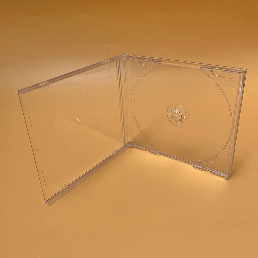 

10Pcs Durable Transparent Plastic CD Storage Boxes High Quality Single Cd Cases Organizer For Films And Music