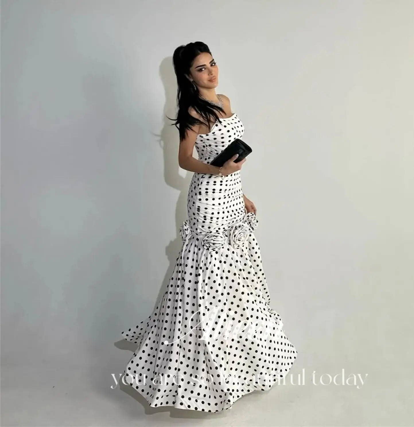 Aileen Robes De Festa Robes De Soirée Élégantes pour Occasions Spéciales Sirène Personnalisé À Pois فساتmaveraPoitrine de Poinette