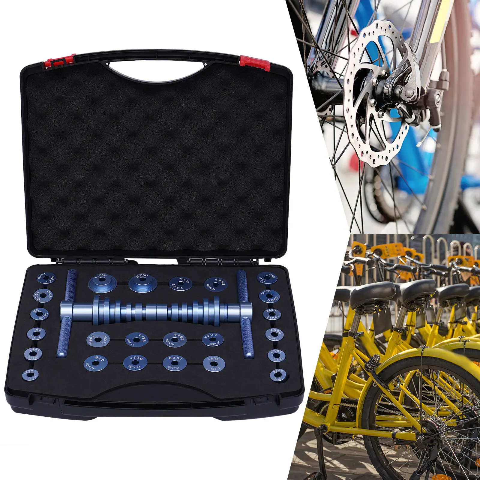 Bike Kit Bottom Bracket Bicycle Hub And BB Axis Installer Set Bearing Press Tool With Storage Box