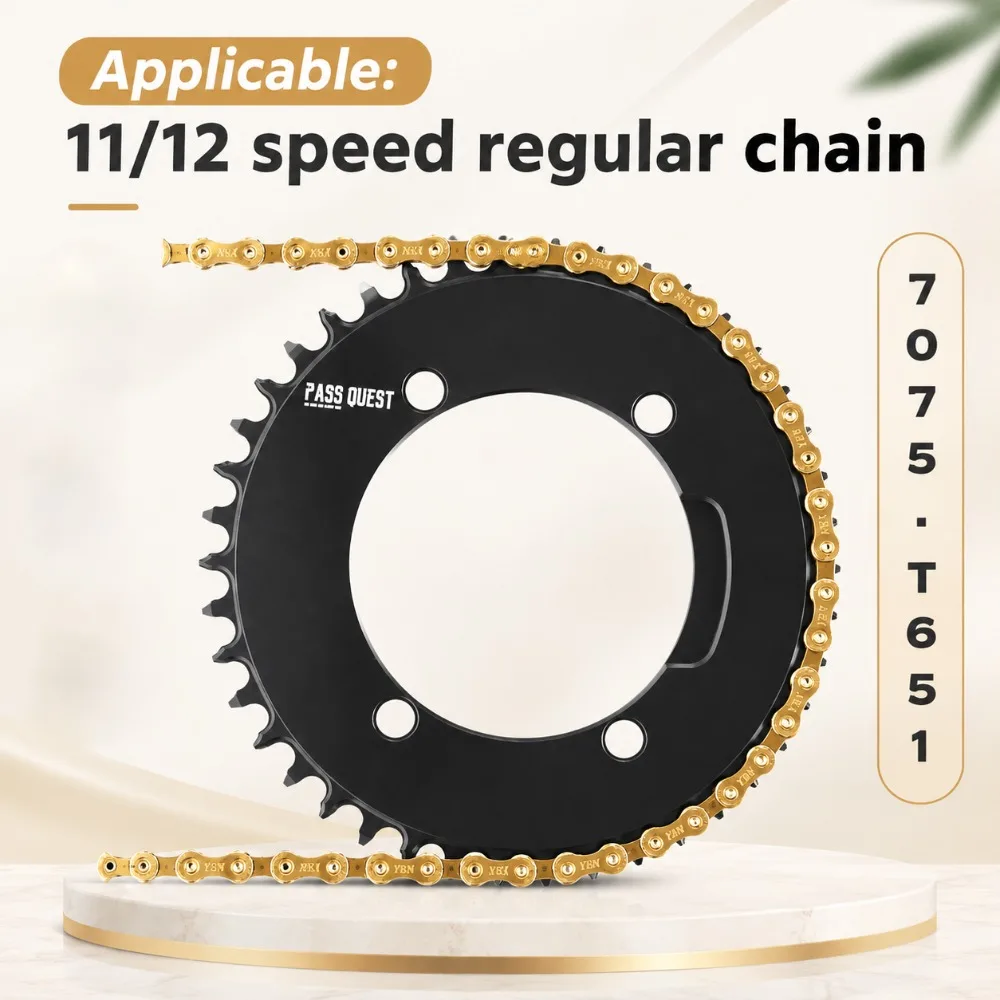 plate 110 bcd double star for magene power meter star 110bcd chainring 46 33 50 34 52 36t 53 39 54 40 4 bolt aero chain ring - view 6