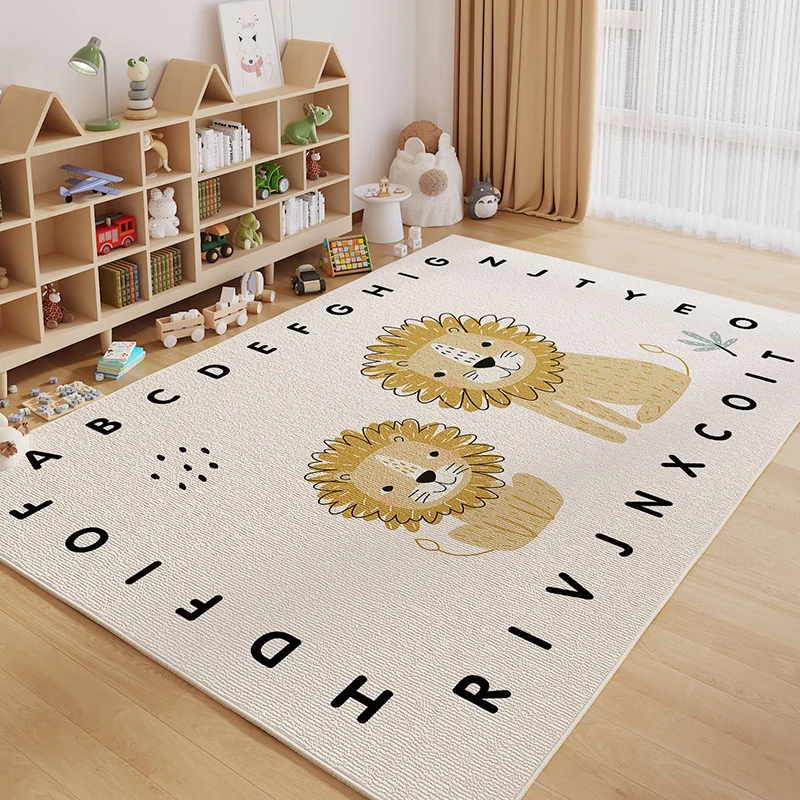 Cartoon Style Carpets for Living Room Large Area Bedroom Decor Soft Carpet Baby Crawling Floor Mat Anti-slip Washable Lounge Rug view 4